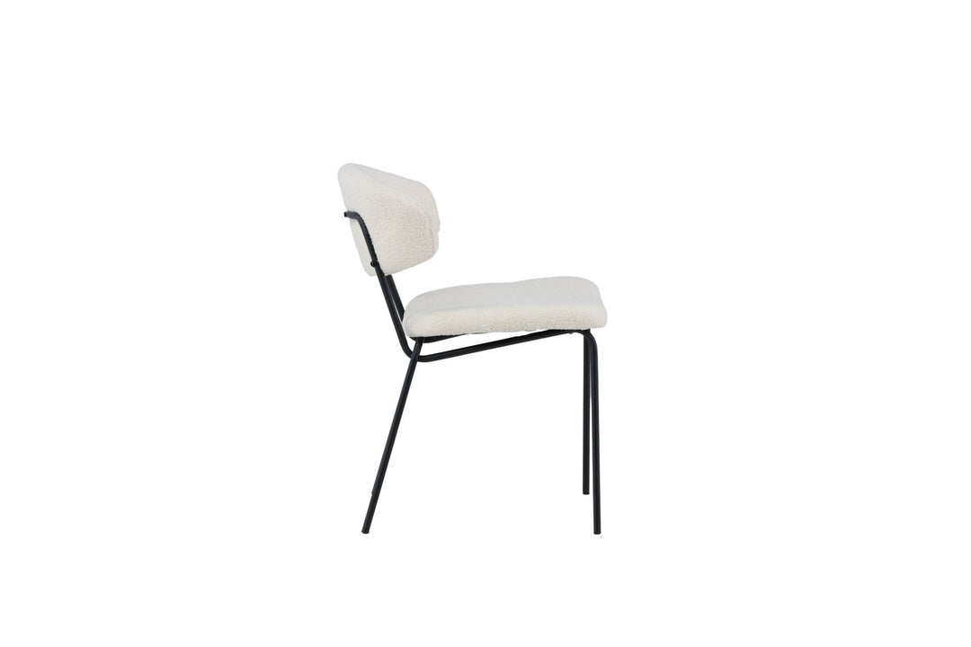 Venture Home Chico Dining Chair 2-pack - Black / White Boucle