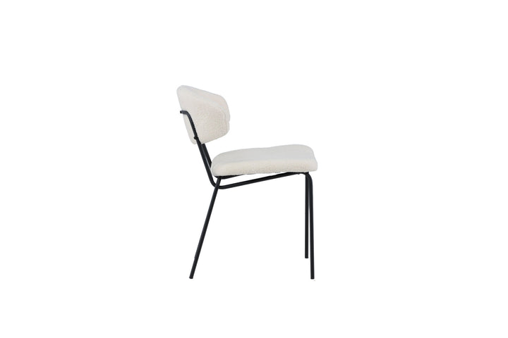 Venture Home Chico Dining Chair 2-pack - Black / White Boucle