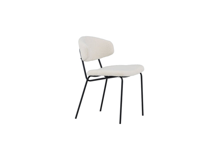 Venture Home Chico Dining Chair 2-pack - Black / White Boucle
