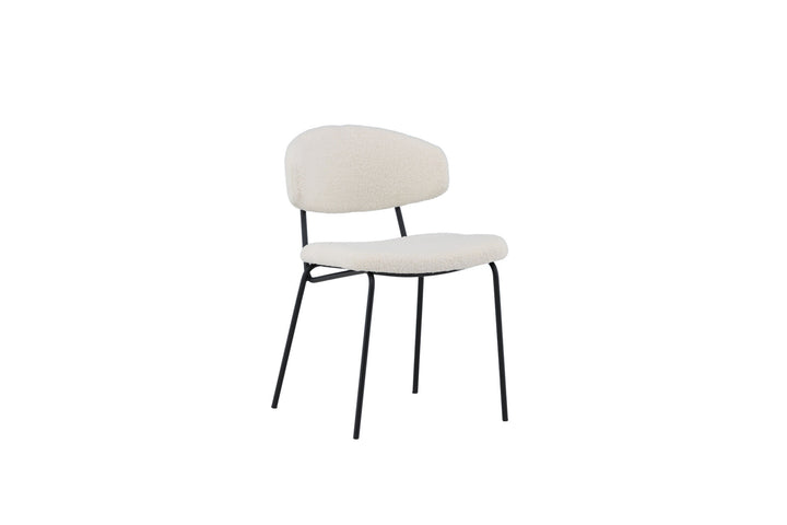 Venture Home Chico Dining Chair 2-pack - Black / White Boucle