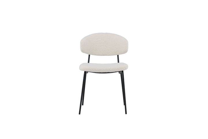 Venture Home Chico Dining Chair 2-pack - Black / White Boucle