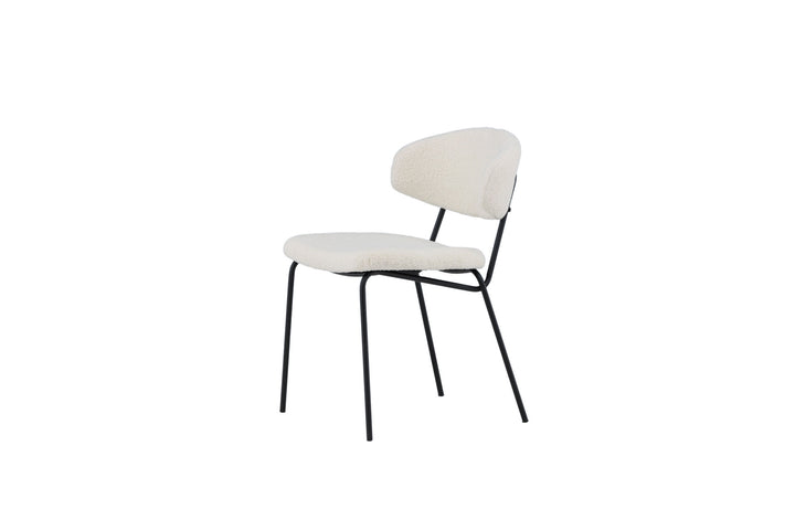 Venture Home Chico Dining Chair 2-pack - Black / White Boucle