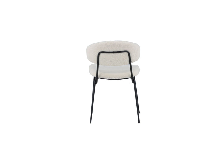 Venture Home Chico Dining Chair 2-pack - Black / White Boucle