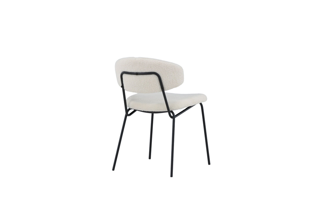 Venture Home Chico Dining Chair 2-pack - Black / White Boucle