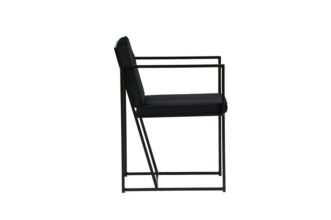 Venture Home Richmond Dining Chair 2-pack - Black / Black Velvet