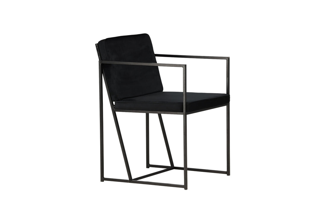 Venture Home Richmond Dining Chair 2-pack - Black / Black Velvet