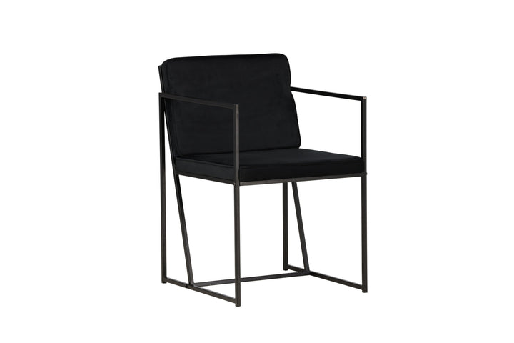 Venture Home Richmond Dining Chair 2-pack - Black / Black Velvet