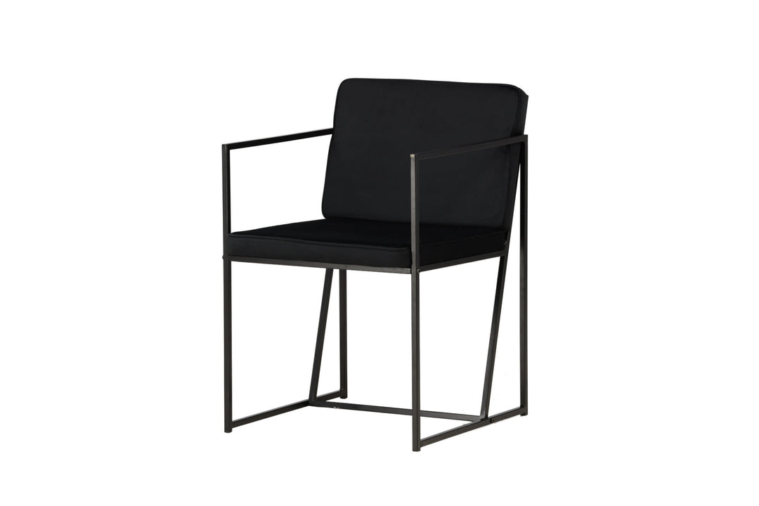 Venture Home Richmond Dining Chair 2-pack - Black / Black Velvet