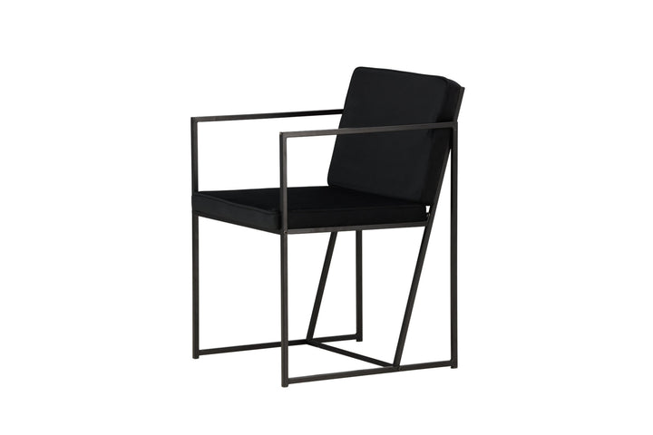 Venture Home Richmond Dining Chair 2-pack - Black / Black Velvet