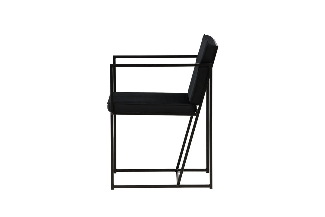 Venture Home Richmond Dining Chair 2-pack - Black / Black Velvet