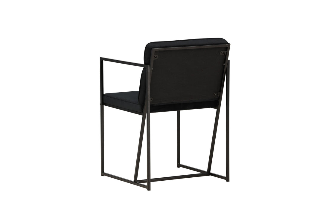 Venture Home Richmond Dining Chair 2-pack - Black / Black Velvet