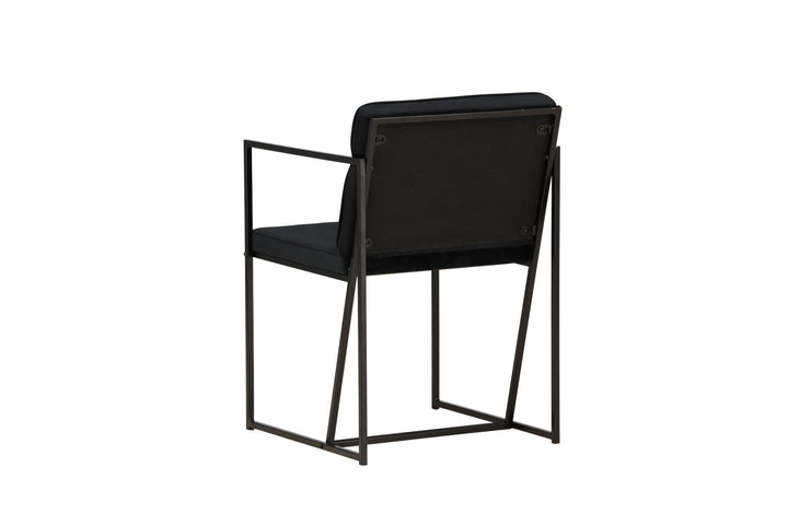 Venture Home Richmond Dining Chair 2-pack - Black / Black Velvet