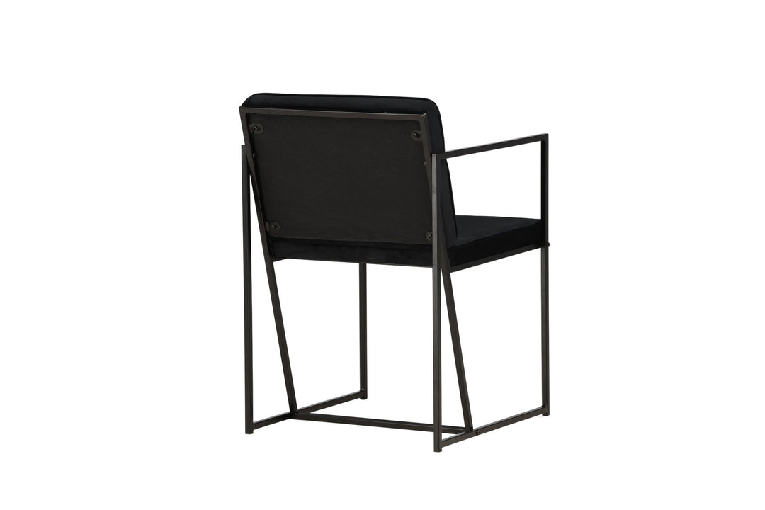 Venture Home Richmond Dining Chair 2-pack - Black / Black Velvet