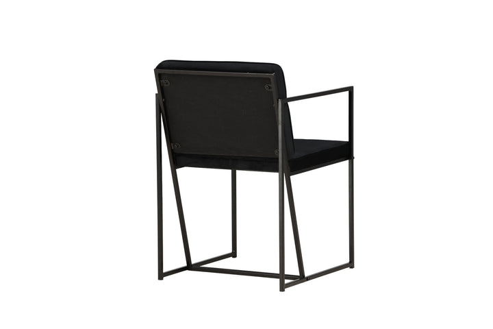 Venture Home Richmond Dining Chair 2-pack - Black / Black Velvet