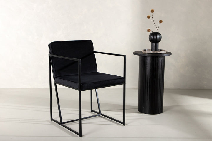 Venture Home Richmond Dining Chair 2-pack - Black / Black Velvet