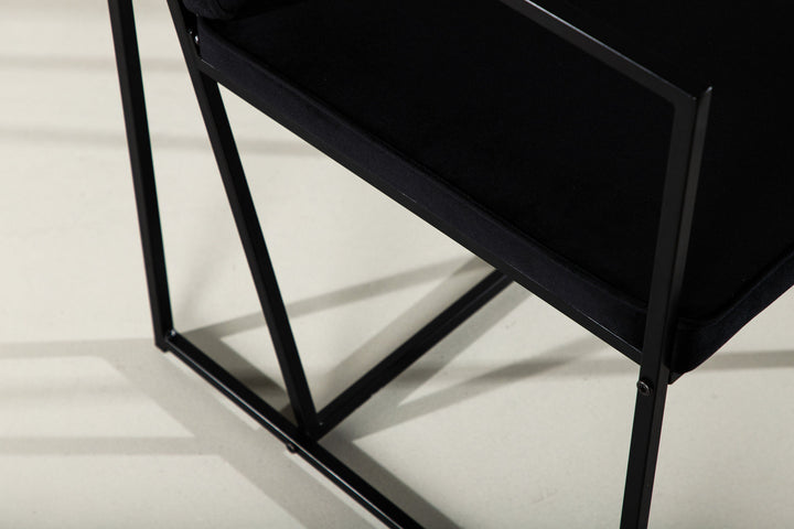 Venture Home Richmond Dining Chair 2-pack - Black / Black Velvet