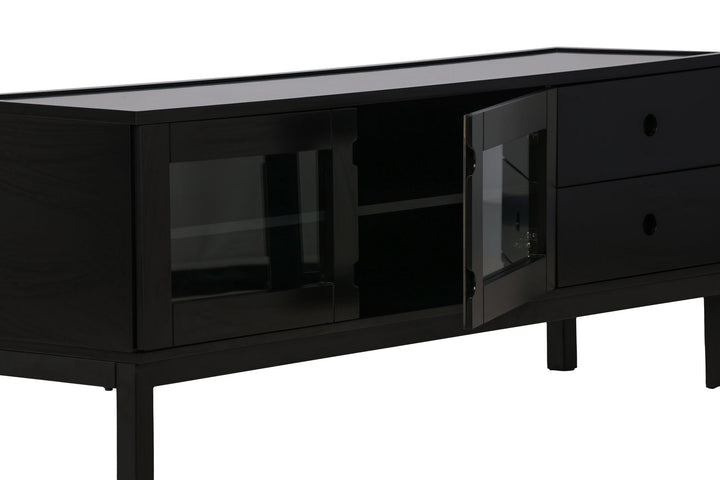 Venture Home Alcoa Storage - Black / Matte Black MDF