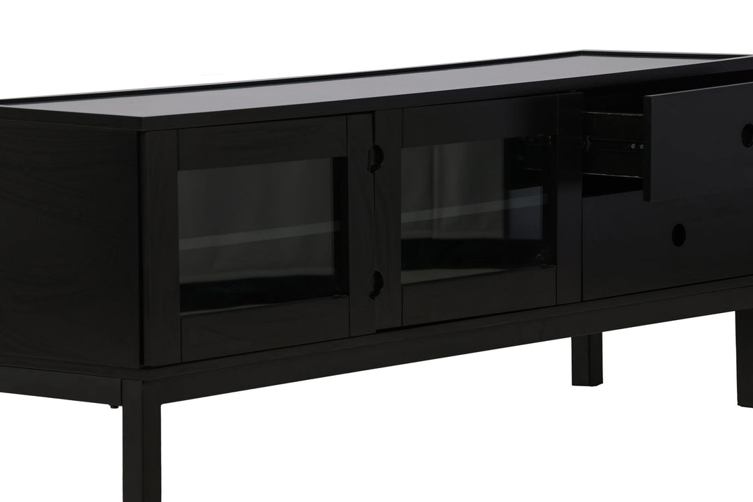 Venture Home Alcoa Storage - Black / Matte Black MDF