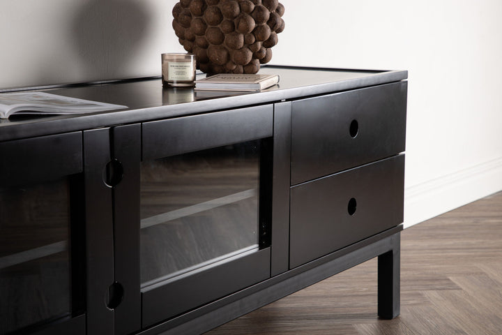 Venture Home Alcoa Storage - Black / Matte Black MDF