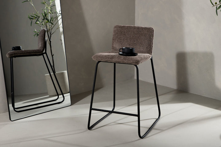 Venture Home Bisbee Bar Chair 2-pack - Black / Dark Grey Microfiber