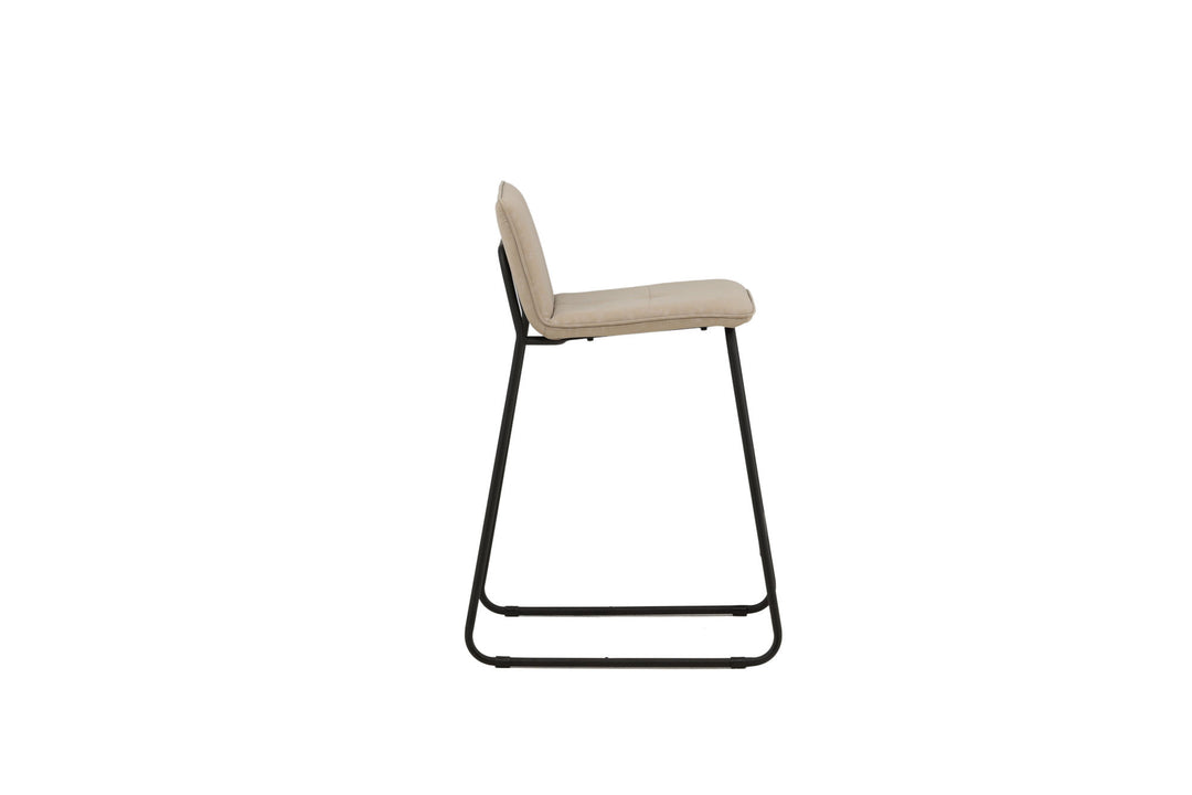 Venture Home Bisbee Bar Chair 2-pack - Black / Beige Microfiber