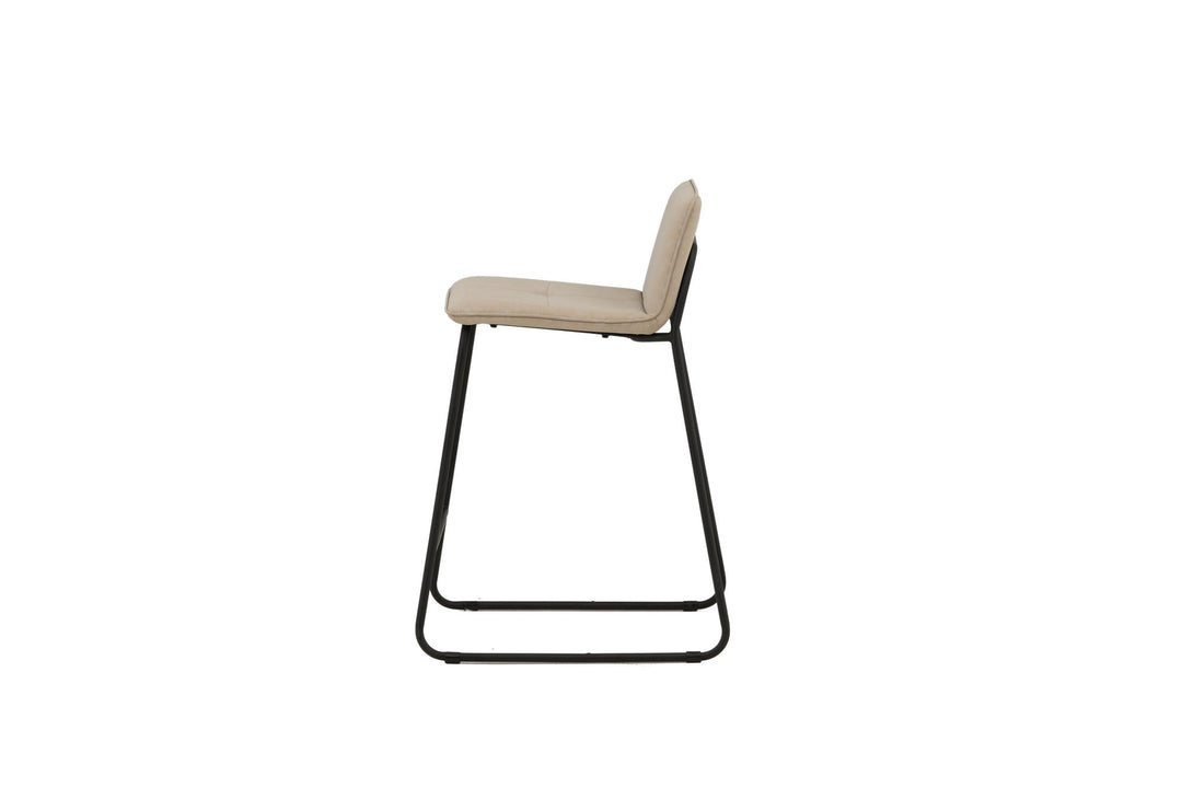 Venture Home Bisbee Bar Chair 2-pack - Black / Beige Microfiber