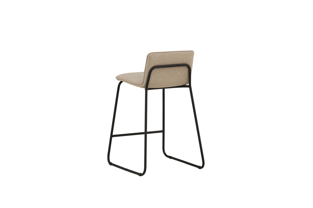Venture Home Bisbee Bar Chair 2-pack - Black / Beige Microfiber