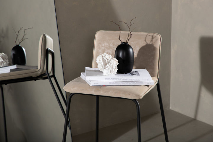 Venture Home Bisbee Bar Chair 2-pack - Black / Beige Microfiber