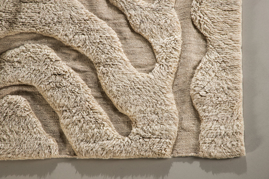 Vind Trondheim x Josefin Lustig - Carpet - Beige/White - Wool - 400*400