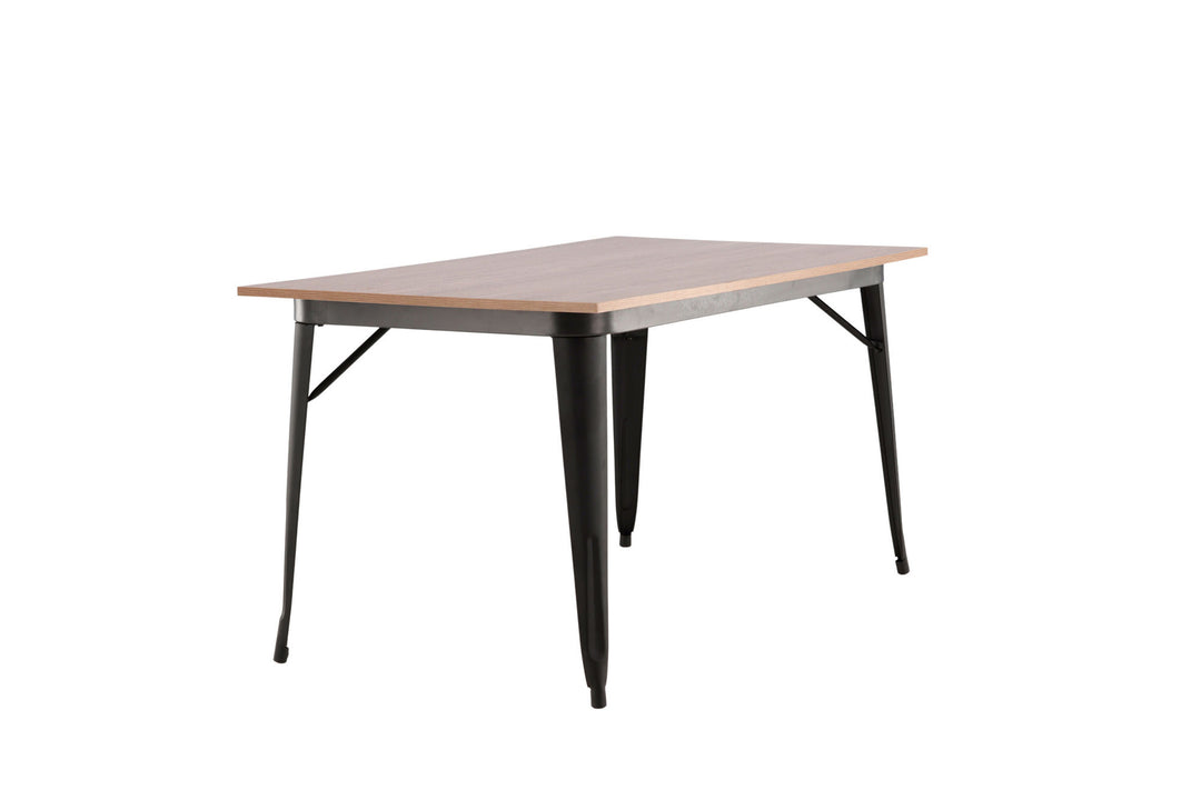 Venture Home Tempe Dining Table - Black / Walnut MDF