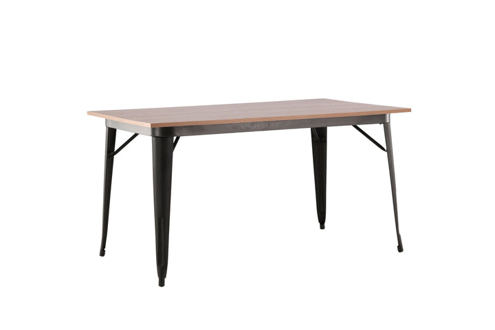 Venture Home Tempe Dining Table - Black / Walnut MDF