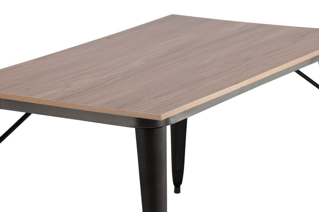 Venture Home Tempe Dining Table - Black / Walnut MDF