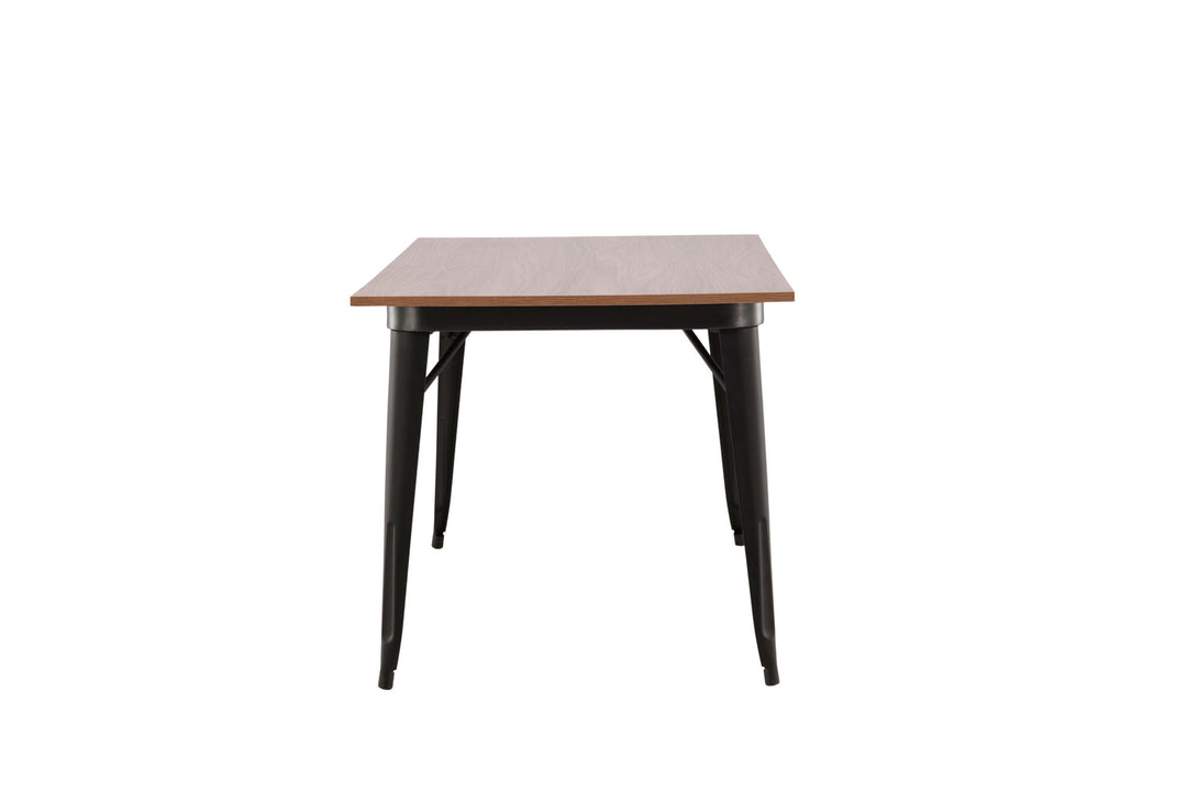 Venture Home Tempe Dining Table - Black / Walnut MDF