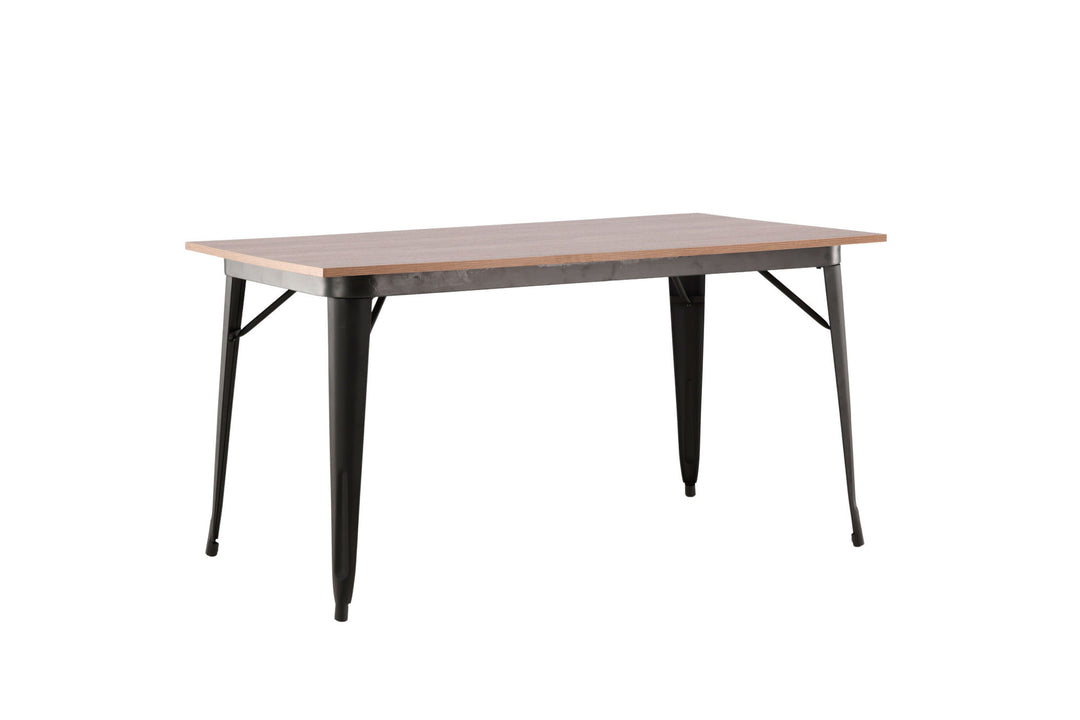 Venture Home Tempe Dining Table - Black / Walnut MDF