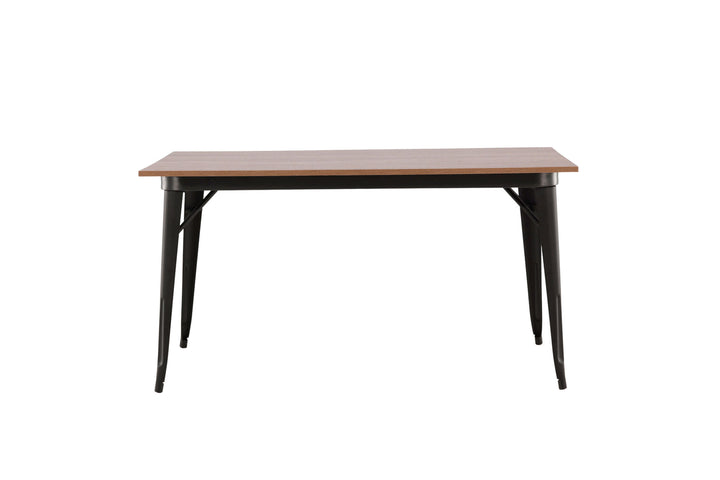 Venture Home Tempe Dining Table - Black / Walnut MDF