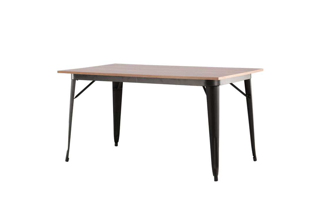 Venture Home Tempe Dining Table - Black / Walnut MDF