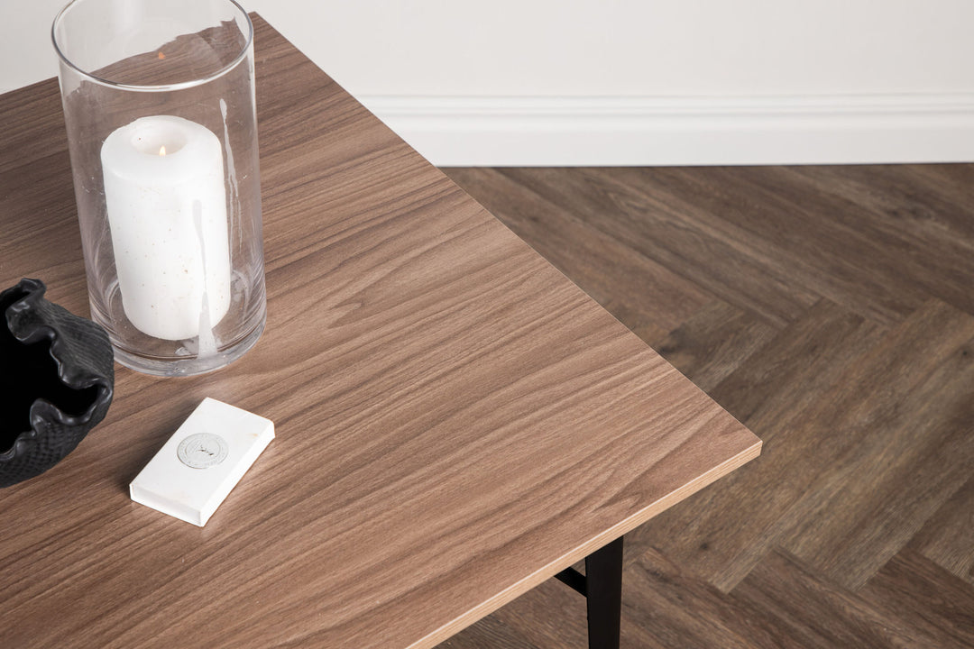 Venture Home Tempe Dining Table - Black / Walnut MDF
