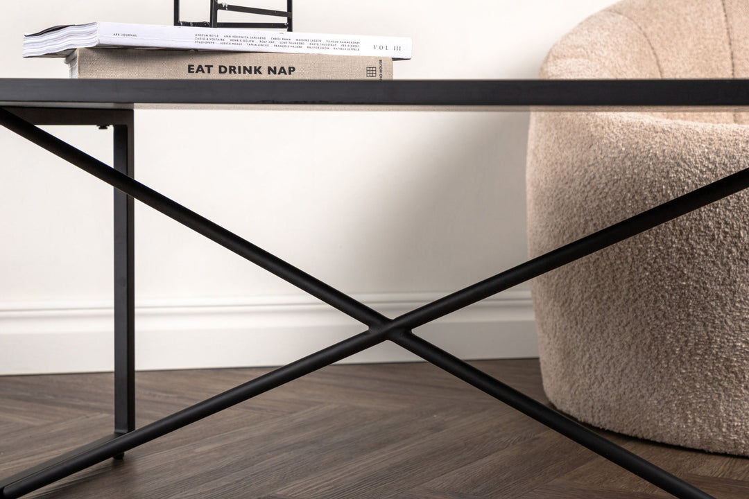 Venture Home Pryor Sofa Table - Black / Black MDF