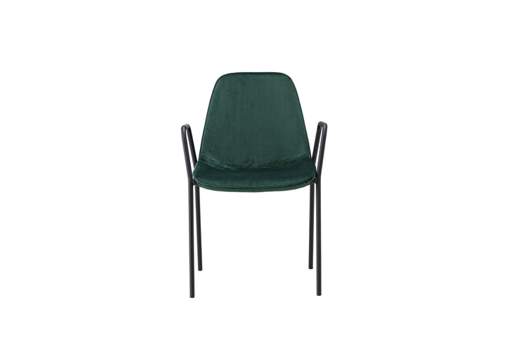 Vind Klädesholmen Dining Chair 2-pack - Black / Dark Green Velvet