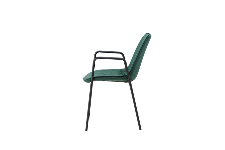 Vind Klädesholmen Dining Chair 2-pack - Black / Dark Green Velvet