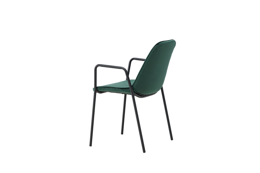 Vind Klädesholmen Dining Chair 2-pack - Black / Dark Green Velvet