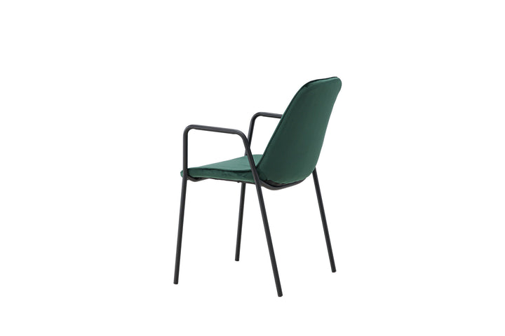 Vind Klädesholmen Dining Chair 2-pack - Black / Dark Green Velvet