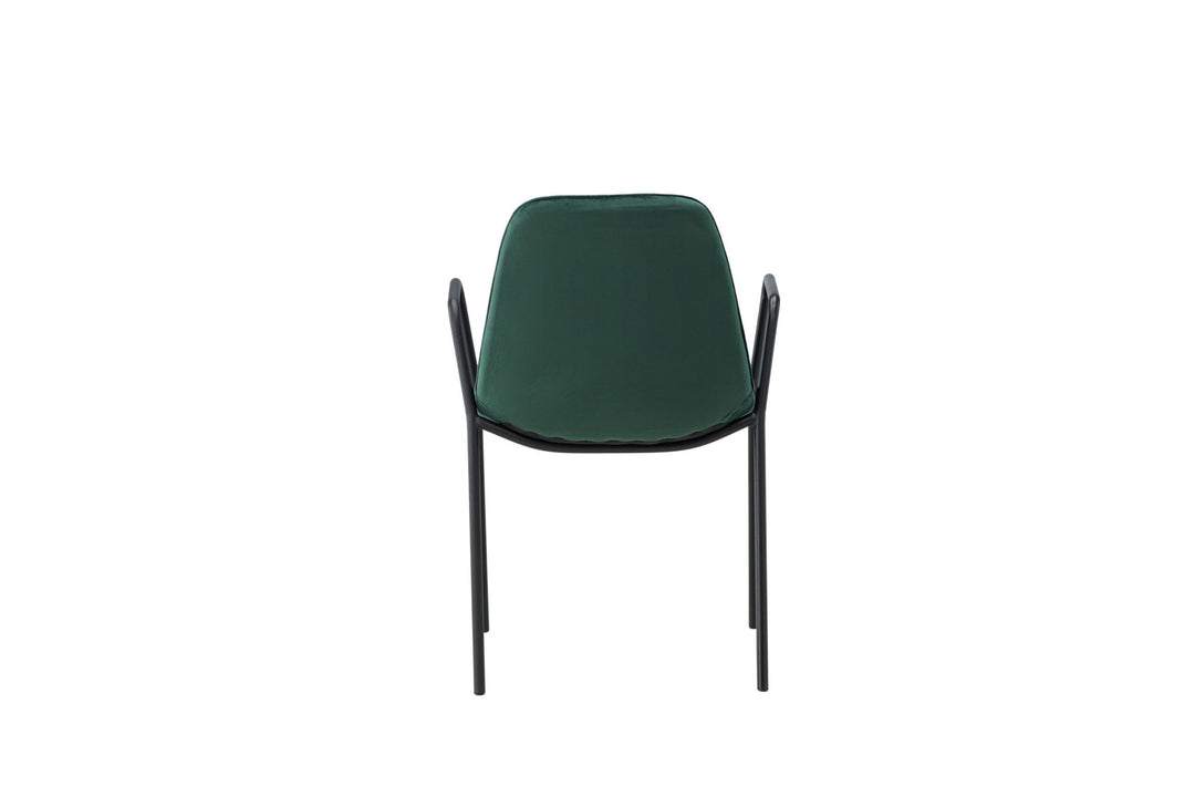Vind Klädesholmen Dining Chair 2-pack - Black / Dark Green Velvet