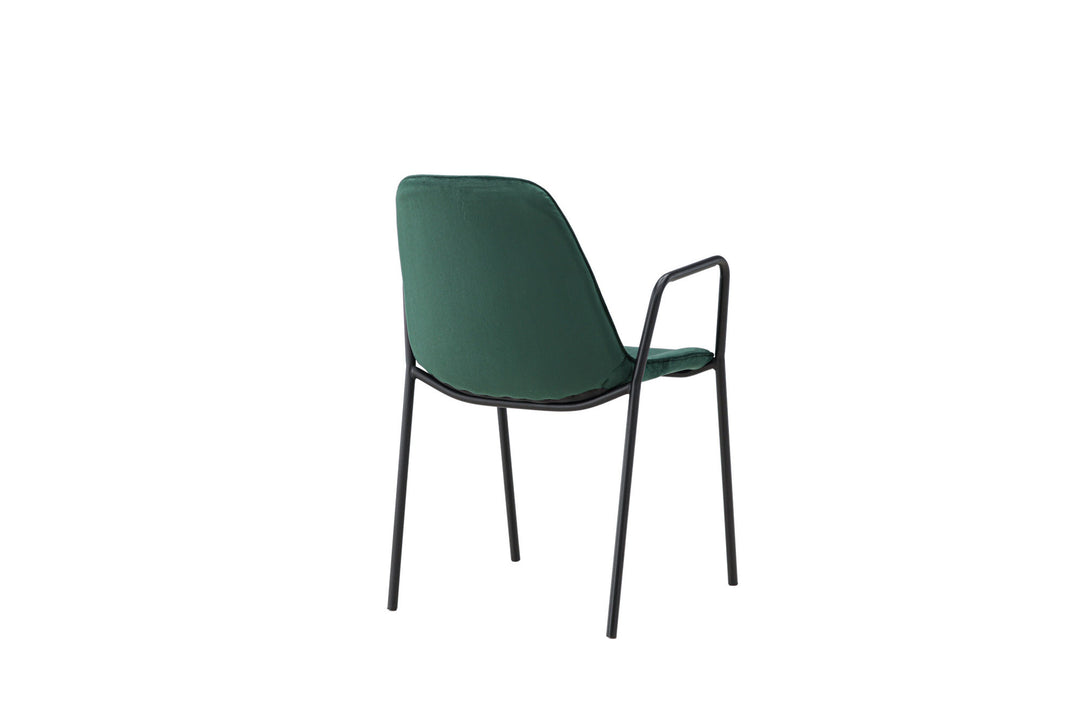 Vind Klädesholmen Dining Chair 2-pack - Black / Dark Green Velvet