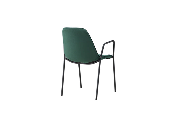 Vind Klädesholmen Dining Chair 2-pack - Black / Dark Green Velvet