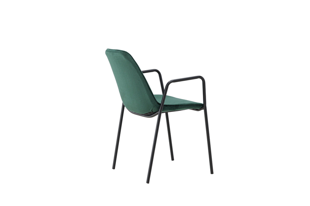 Vind Klädesholmen Dining Chair 2-pack - Black / Dark Green Velvet