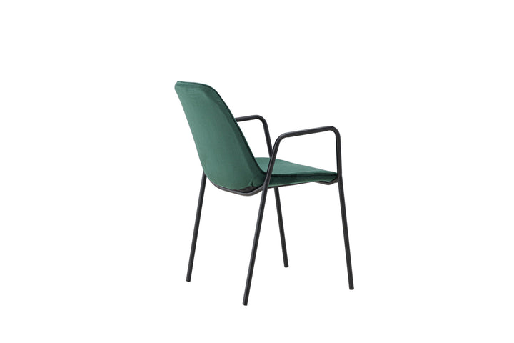 Vind Klädesholmen Dining Chair 2-pack - Black / Dark Green Velvet