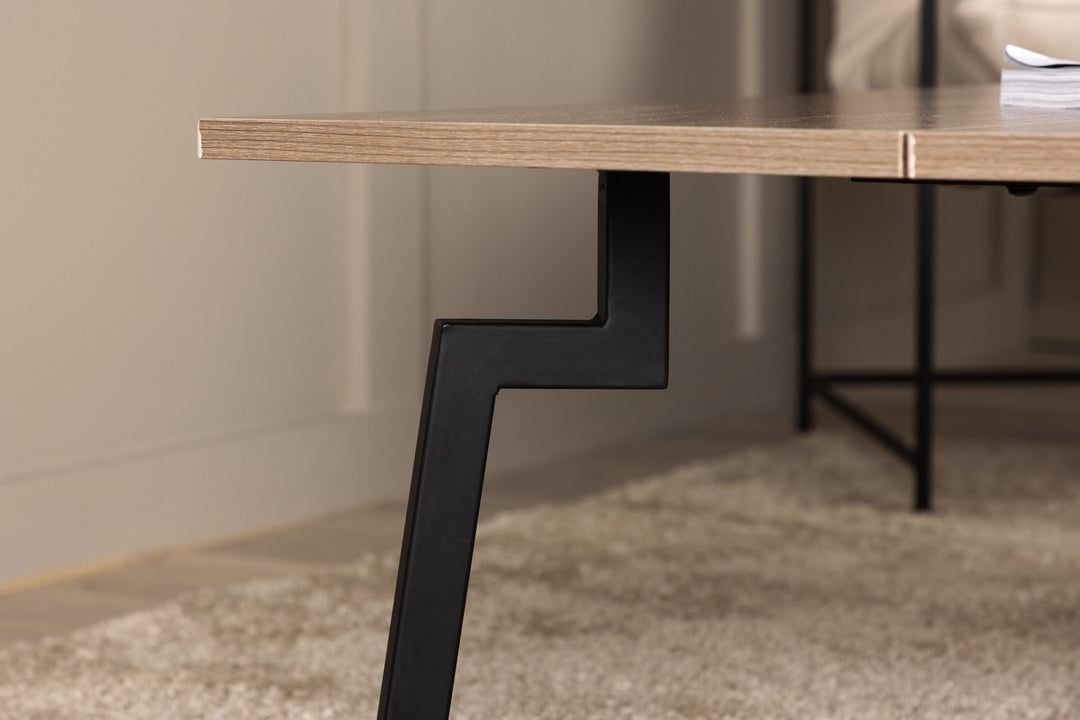 Venture Home Bethan Sofa Table - Black / Brown MDF
