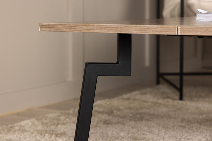 Venture Home Bethan Sofa Table - Black / Brown MDF