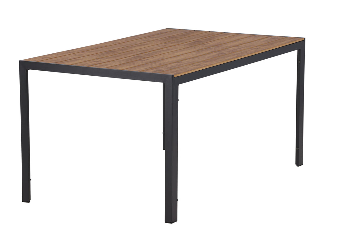 Venture Home Break Diningtable Alumnium - Black / Nature Rectangular 90*150*